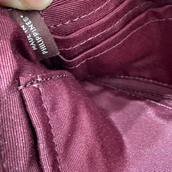 COACH Burgundy Wristlet with card slots - Picture 7 of 10